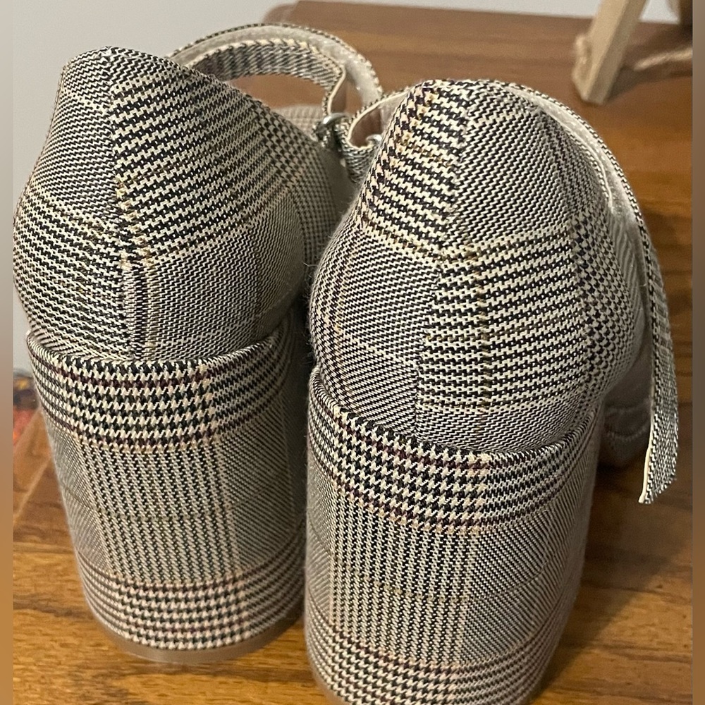 Steve Madden Women's Checkered Mary Jane Heels - Brown - Picture 3 of 5